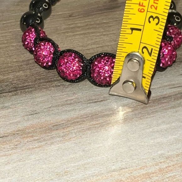 Shamballa Bracelet Women’s Magenta Zircon Balls Adjustable Bohemian Classiccore - Picture 6 of 7